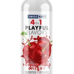 Массажный гель 4-в-1 Poppin Wild Cherry с ароматом вишни - 29,5 мл.