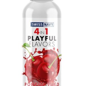 Массажный гель 4-в-1 Poppin Wild Cherry с ароматом вишни - 118 мл.