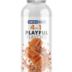 Массажный гель 4-в-1 Salted Caramel Delight с ароматом солёной карамели - 118 мл.