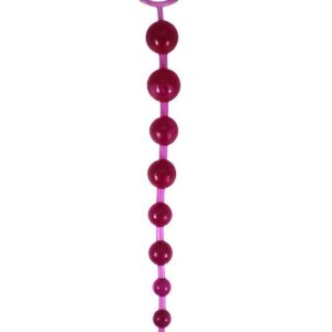 Ярко-розовая анальная цепочка Beads of Pleasure - 30 см.