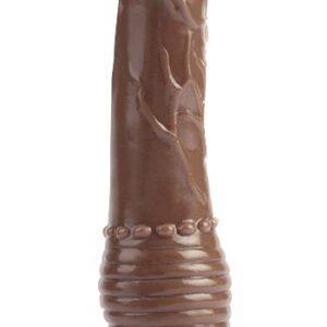 Коричневый вибратор 7.6 Vibrating Dildo - 19,5 см.