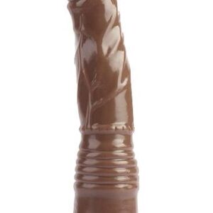 Коричневый вибратор-реалистик 8.8 Vibrating Dildo - 21,5 см.