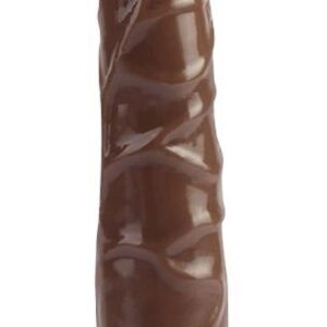 Коричневый вибратор-реалистик 8 Vibrating Dildo - 21 см.