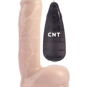 Телесный вибратор-реалистик 9 Stud Realistic Dildo - 23 см.