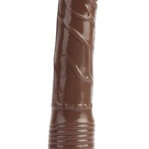 Коричневый вибратор-реалистик 9 Vibrating Dildo - 22,5 см.