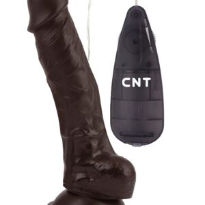 Коричневый вибратор-реалистик Super Realistic Vibrating Dildo - 18,5 см.