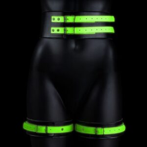 Набор для бондажа Thigh Cuffs with Belt and Handcuffs - размер S-M