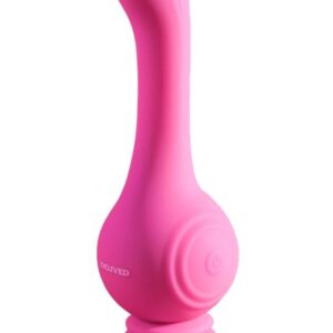 Розовый вибромассажер Gyro Vibe для зоны G - 24 см.