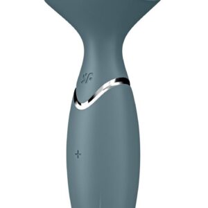 Серый вибромассажер Mini Wand-er - 16 см.