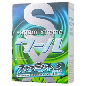 Презервативы Sagami Xtreme Mint с ароматом мяты - 3 шт.