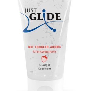 Лубрикант на водной основе Just Glide Strawberry с ароматом клубники - 50 мл.