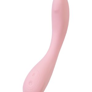 Розовый G-вибратор со стимулирующим шариком Mitzi - 21 см.