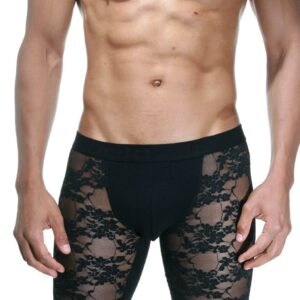 Мужские трусы-боксеры с кружевным вставками Doreanse Black Lace
