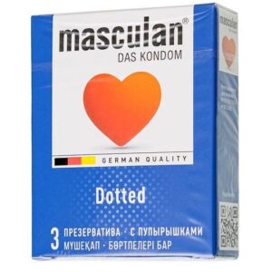 Презервативы с пупырышками Masculan Dotted - 3 шт.