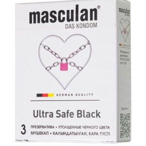 Ультрапрочные презервативы Masculan Ultra Safe Black - 3 шт.