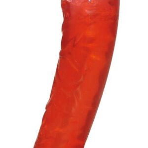 Красный фаллоимитатор на присоске LAZY BUTTCOCK - 17 см.