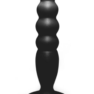 Чёрный анальный стимулятор Large Bubble Plug - 14,5 см.