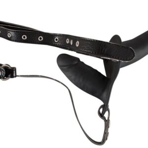 Женский страпон с вагинальной пробкой Double Strap On - 15 см.