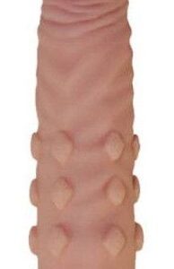 Телесная насадка-фаллос Super-Realistic Penis - 18 см.