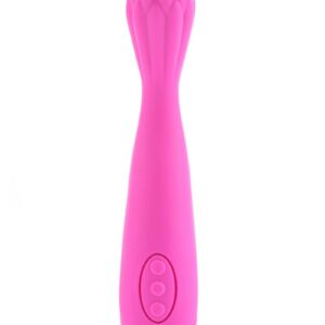 Розовый вибратор для G-стимуляции THE LOUISE - 21,6 см.