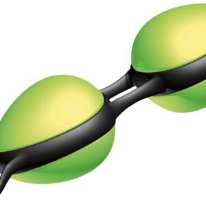 Зелёные вагинальные шарики на чёрной сцепке Joyballs Secret