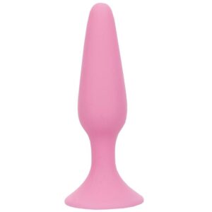 Розовая анальная пробка BEAUTIFUL BEHIND SILICONE BUTT PLUG - 11,4 см.