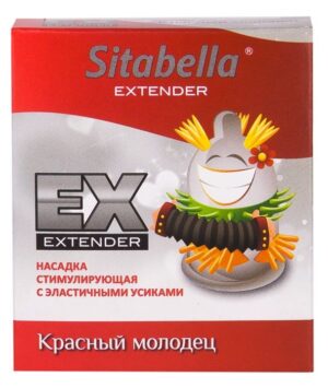 Стимулирующая насадка Sitabella Extender Красный молодец