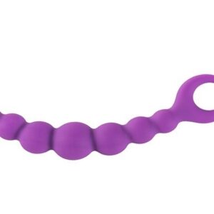 Фиолетовая анальная цепочка Bubble-Chain - 15 см.