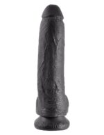 Чёрный фаллоимитатор 9 Cock with Balls - 22,9 см.