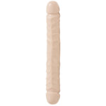 Двухголовый фаллос телесного цвета Jr. Veined Double Header 12 Bender - 29,5 см.