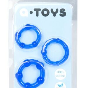 Набор из 3 синих эрекционных колец A-toys