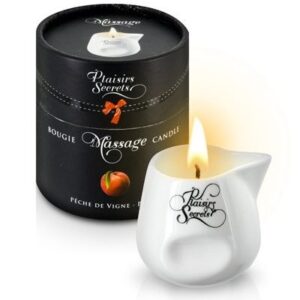 Массажная свеча с ароматом персика Bougie Massage Gourmande Pêche - 80 мл.
