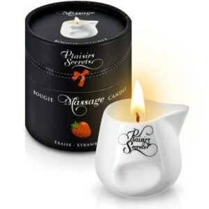 Массажная свеча с ароматом клубники Bougie de Massage Gourmande Fraise - 80 мл.