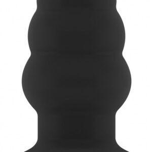 Чёрная анальная пробка с тоннелем №50 Medium Hollow Tunnel Butt Plug 4 Inch - 10,2 см.
