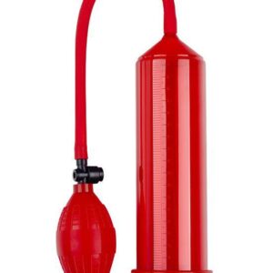 Красная вакуумная помпа Eroticon PUMP X1 с грушей