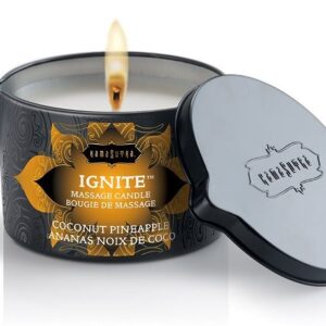 Массажная свеча Ignite Coconut Pineapple с ароматом ананаса и кокоса - 170 гр.