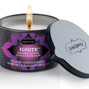 Массажная свеча Ignite Island Passion Berry с ароматом маракуйи и папайи - 170 гр.