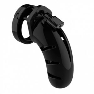 Чёрный мужской пояс верности Model 03 Chastity 4.5 Cock Cage