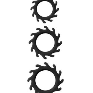 Набор из 3 эрекционных колец MENZSTUFF BUZZ SAW COCK RING SET