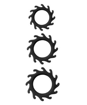 Набор из 3 эрекционных колец MENZSTUFF BUZZ SAW COCK RING SET