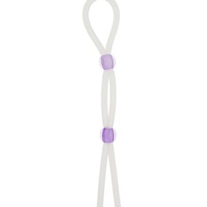 Прозрачное эрекционное кольцо-лассо SILICONE LASSO COCK RING DUAL BEADS