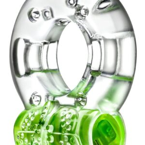 Зеленое эрекционное виброкольцо Arouser Vibrating C-Ring