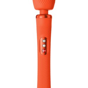 Оранжевый вибромассажер Vim Vibrating Wand - 31,3 см.