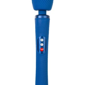 Синий вибромассажер Vim Vibrating Wand - 31,3 см.