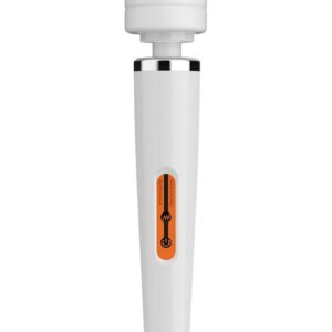 Белый, работающий от USB жезловый вибратор Mega Wand - 22 см.