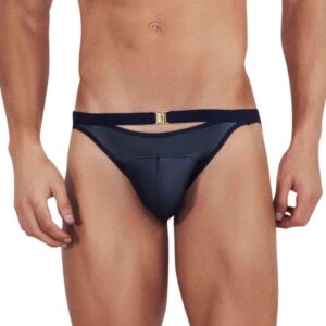 Черные мужские трусы-брифы с декоративным пояском Misty Brief