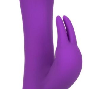 Фиолетовый вибратор-кролик с нагревом Jack Rabbit Signature Heated Silicone Rotating - 21,5 см.