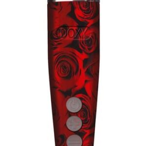 Красно-черный жезловый вибратор Doxy Die Cast с розами
