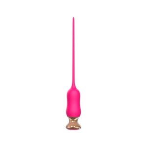 Розовый тонкий стимулятор Nipple Vibrator - 23 см.