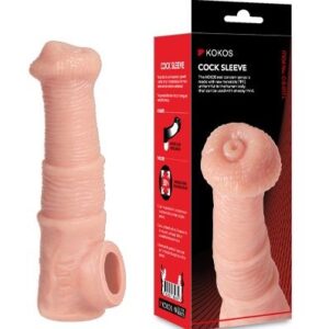 Телесная фантазийная насадка на член Cock Sleeve Size M